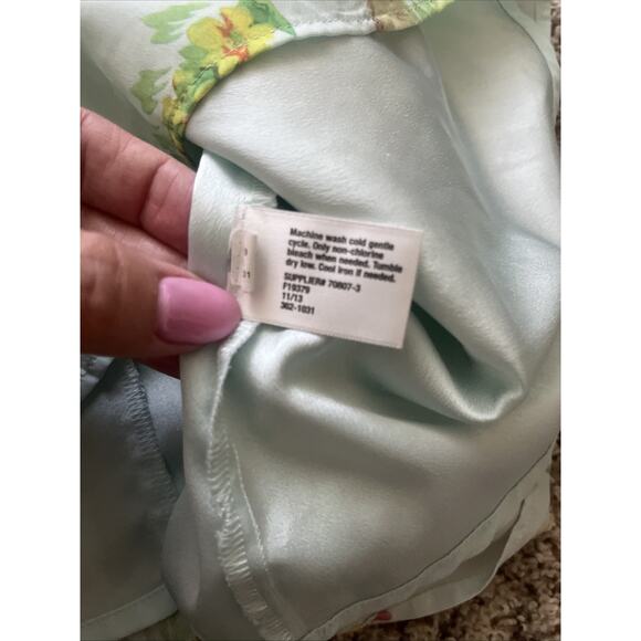 Ted Baker Toddler Girls Floral Cap Sleeve Dress Blue Size 2T Light Green Lined - Picture 8 of 10